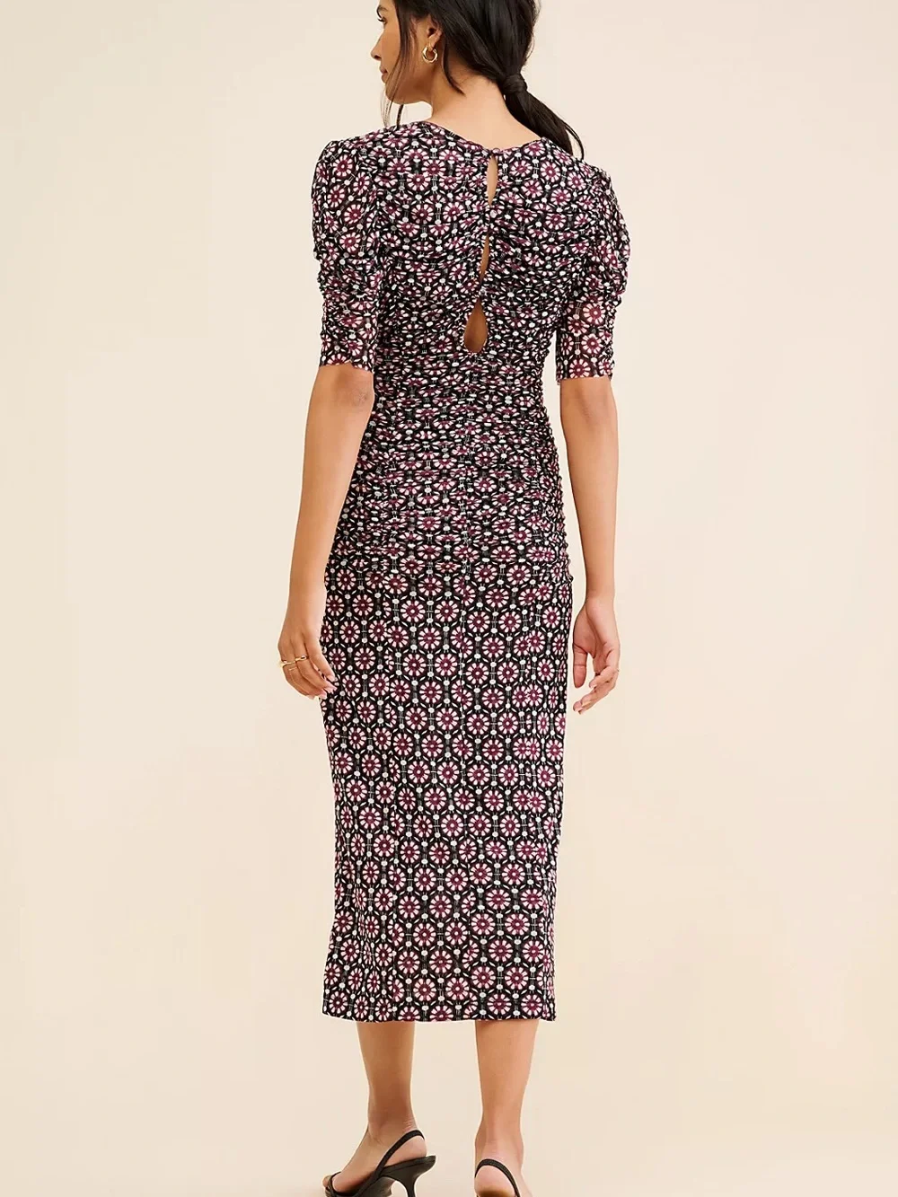 Free People Briella Ruched Midi Dress